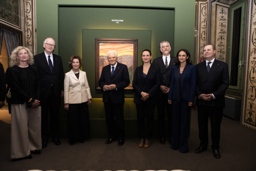 Il Presidente della Repubblica e S.M. la Regina Sonja di Norvegia all’inaugurazione della mostra “Edvard Munch. Il grido interiore”